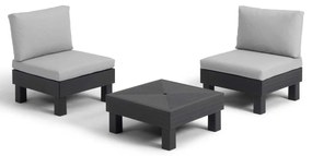 Keter Balkon loungeset 3-delig donker grijs