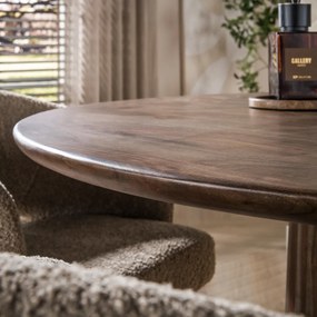 Ronde Eettafel Acaciahout - 130 X 130cm.