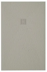 ZEZA Grade Douchebak - 180x90cm - antislip - antibacterieel - mineraalmarmer - rechthoek - mat new pearl (beige) 400000000000019925