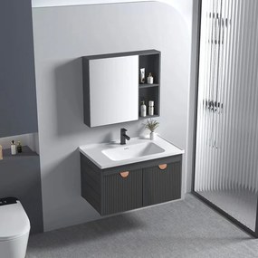 Badkamermeubelset met wastafel Mario 60cm Grey