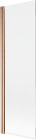 Mexen Mist badwand 1-delig 70 x 150 cm, transparant, geborsteld koper - 8A9-070-001-65-00