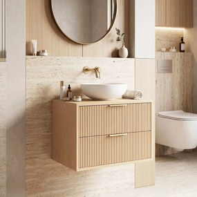 Badkamerkast onder wastafel Rea Mono 60cm Beige