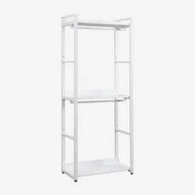 Open Kast Van Staal En Mdf Ariaster Wit - Sklum