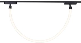 Railsysteem met 6 plafondlampen en 2 hanglampen zwart 1-fase - Magnetic Marra Tautau