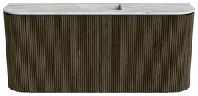 Mondiaz Joya DLux 95cm toiletmeubel ronding links/rechts shadow met wastafel faye midden zonder kraangat glace