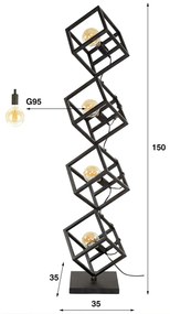 Vloerlamp Kubus Metaal
