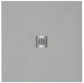 ZEZA Grade douchevloer - 90x90cm - antislip - antibacterieel - mineraalmarmer - vierkant - mat perla (lichtgrijs) 400000000000020106