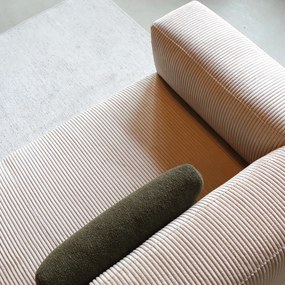 Creme Hoekbank Rechts
