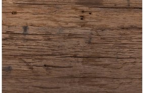 Goossens Eco Salontafel Otik rond, hout teak onbewerkt, urban industrieel, 77 x 47 x 77 cm