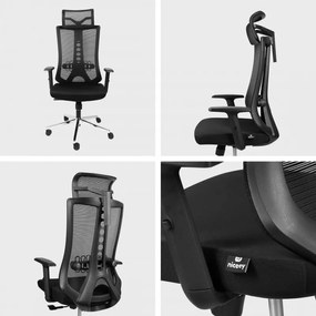 Niceey Ergonomische Bureaustoel - Met Hoofdsteun - Verstelbaar - Zwart