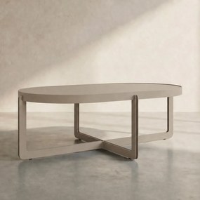 Zuiver Centre Oval Beige Ovale Design Salontafel Beige - 102 X 68cm.