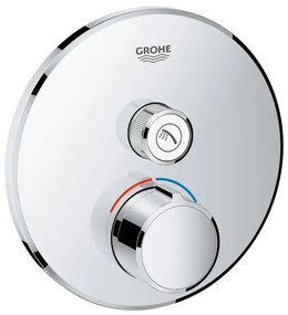 Grohe SmartControl Inbouwthermostaat - 2 knoppen - rond - chroom 29144000