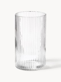 Mondgeblazen kleine longdrinkglazen Ripple met groefreliëf, 4-delig