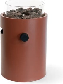 Happy Cocooning Lumi Steel tafelbrander rond 21xH37 cm Coral Red