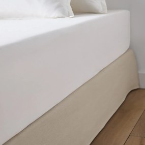 Effen bedrand in zuiver katoen Panama