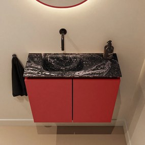 Mondiaz Ture DLux toiletmeubel 60cm fire met wastafel lava links zonder kraangat