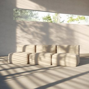 Soft Zitzak Indoor 3 Seater Open - Teddy Beige