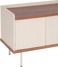 Beige TV Meubel Met Ribbels - 150x40x60cm.