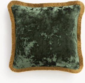 Fluwelen kussenhoes Cyrus met franjes