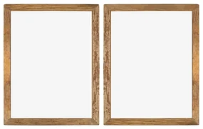 vidaXL Fotolijsten 2 st 90x70 cm massief gerecycled hout en glas