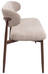 Eetkamerbank Walnoot Beige 180 Cm