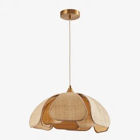 Vidson Hanglamp Ø50 Cm Natuurlijke Raffia - Goudkleurig - Sklum
