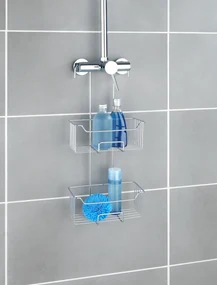 Wenko Milo douchecaddy 2-laags RVS glanzend