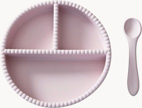 Kinderserviesset Little Bubble van silicone, 2-delig