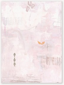Handbeschilderde canvasdoek Pink Petite