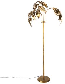 Vintage vloerlamp goud 193 cm 3-lichts - Botanica Landelijk E14 Binnenverlichting Lamp