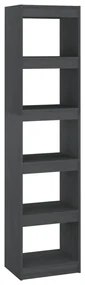 vidaXL Boekenkast/kamerscherm 40x30x167,5 cm massief grenenhout grijs