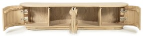 Eleonora Josh Eiken Tv-meubel Organische Vorm 180 Cm Naturel - 180x42x43cm.