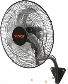 VEVOR Wandventilator, 44,45 cm Wandventilator 4000 CFM, 3 snelheden, Ventilator voor woningen en bedrijven voor het koelen van magazijnen, kassen, werkplaatsen, patio's en kelders, Zwart
