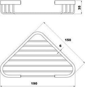 Plieger Vigo hoekzeepschaal chroom