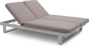 Lifestyle Garden Furniture Massimo Ligbed Met Kussen Wit/earth Aluminium Wit