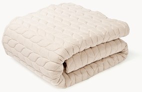 Gewatteerde flanellen bedsprei Selby met structuurpatroon