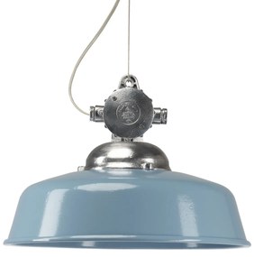 Hanglamp aan ketting Detroit Retro aluminium met Blauwe deksel