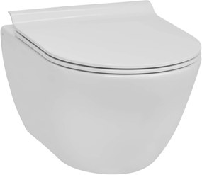 Ben Segno compact hangtoilet met Free flush en Xtra glaze+ incl. slimseat toiletbril Glans wit