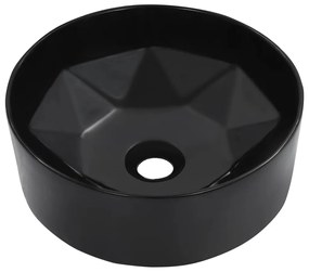 vidaXL Wastafel 36x14 cm keramiek zwart