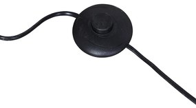 Moderne booglamp zwart met wit verstelbaar zonder kap - XXL