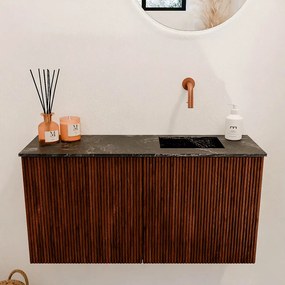 Mondiaz Joya DLux 80cm toiletmeubel ruby met wastafel faye rechts zonder kraangat lava