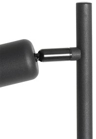 Design vloerlamp zwart met goud 3-lichts - Noud