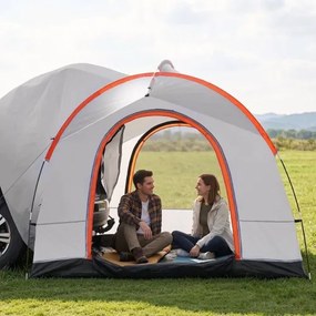 VEVOR Daktent Bus Luifel 240 x 240 x 230 cm, Autotent Achterklep Incl. Dubbellaagse Tent PU2000 mm Daktent Autodaktent Waterdicht, Geschikt voor Kamperen, Avontuur, Reizen, Picknick etc.