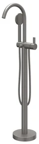IVY Pact Badmengkraan Vrijstaand - draaibare uitloop - 150cm - Doucheslang - satin mist handdouche - Geborsteld metal black PVD 6303016