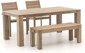Diningset ROUGH | 4 personen teakhout | Tuinset stapelbaar | 4-delig | Kees Smit Tuinmeubelen