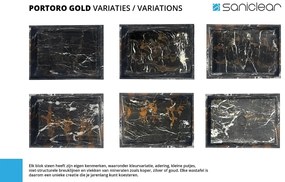 Muebles Murcia badmeubel ribbelfront 120cm wit mat met Portoro Gold wastafel met kraangaten
