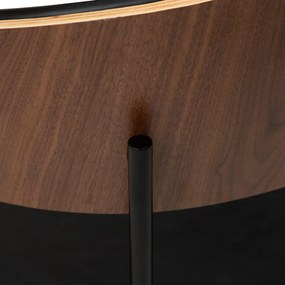 Dan-Form Crib Eetkamerstoel Gebogen Walnoot