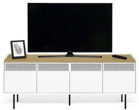 TemaHome Radio Wit Tv-meubel Met Eiken Blad - 160x43x60cm.
