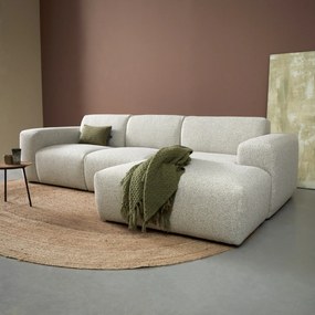Moderne Hoekbank Beige Rechts