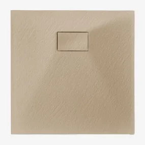 Vierkante Antislip En Extra Platte Smc-hars Douchebak Soho Licht Zandbruin & 70 X 70 Cm - Sklum